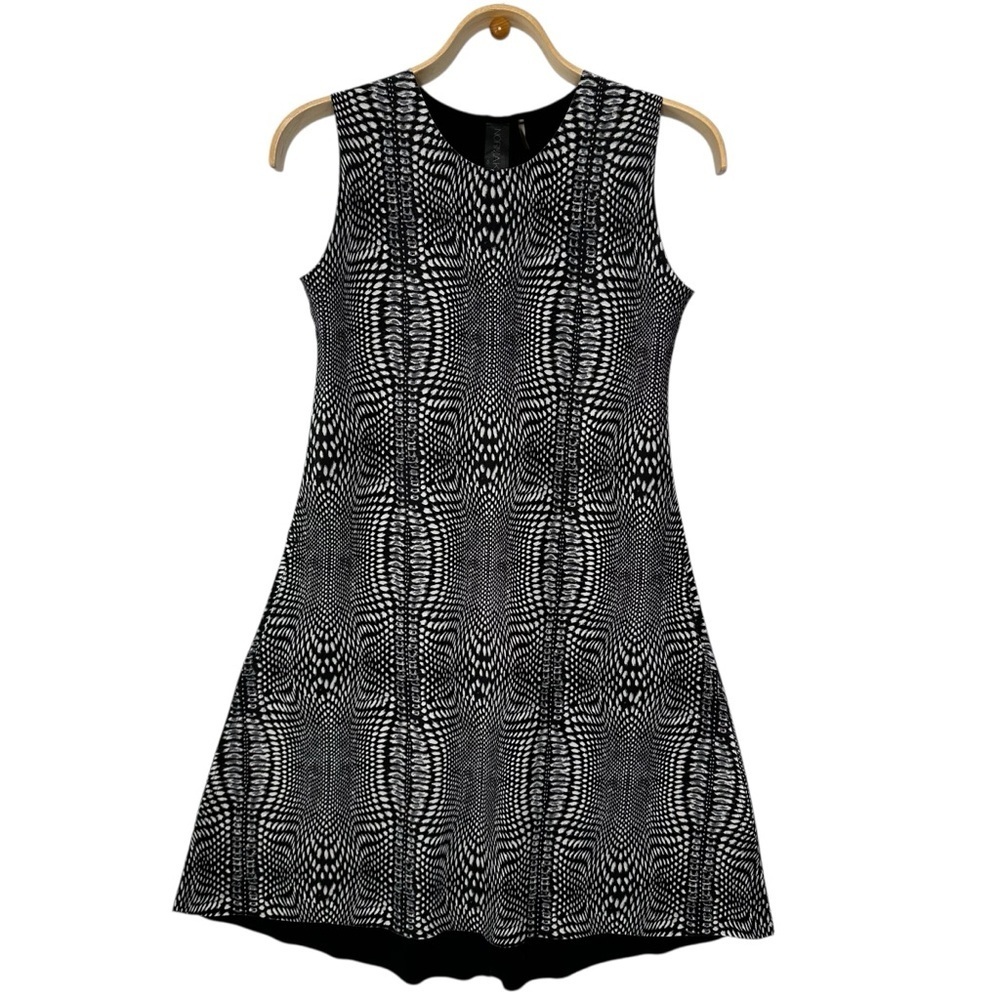 Norma Kamali Womens Black White Monochrome Stretch Dress  Sz:XS/S